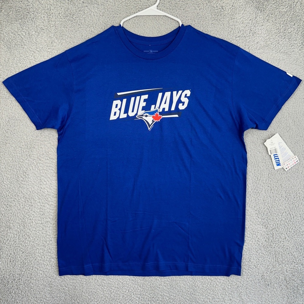 NEW Toronto Blue Jays MLB T-Shirt Mens XL Blue Graphic Tee Short Sleeve Crewneck